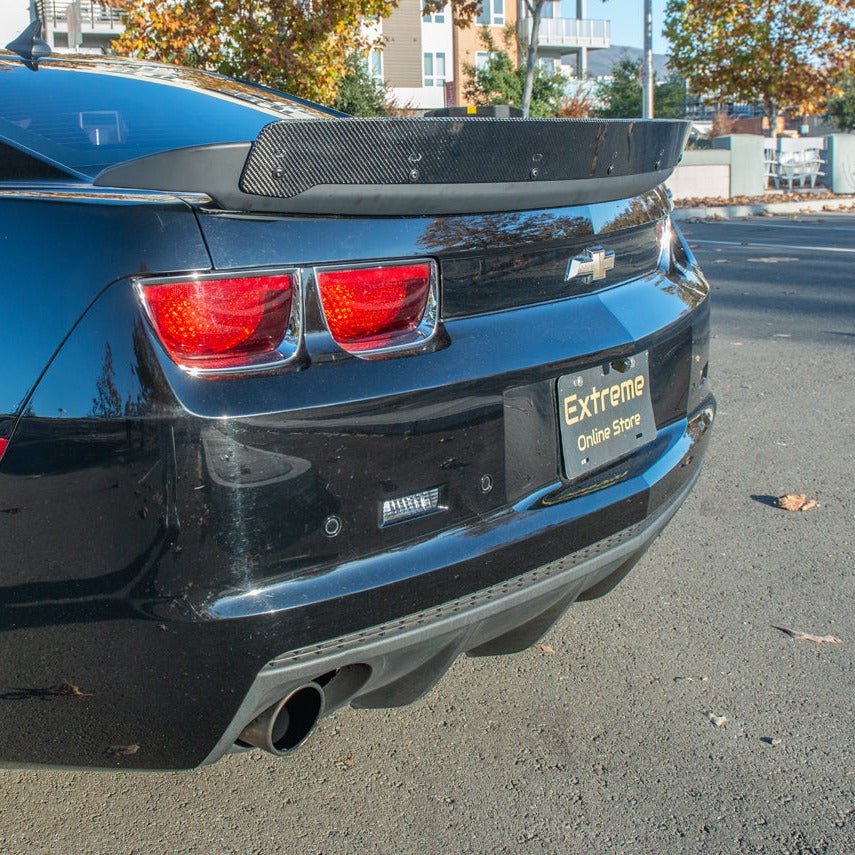 Chevrolet Camaro 5th Gen ZL1 Style Gloss Black Carbon Fiber Wickerbill Rear Trunk Spoiler 2010-2013