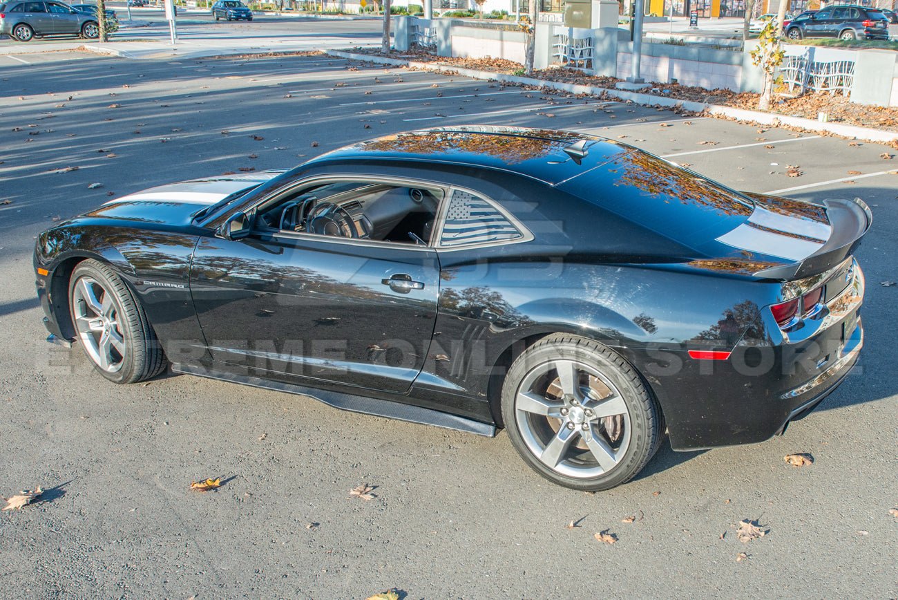 Chevrolet Camaro 5th Gen ZL1 Style Gloss Black Carbon Fiber Wickerbill Rear Trunk Spoiler 2010-2013