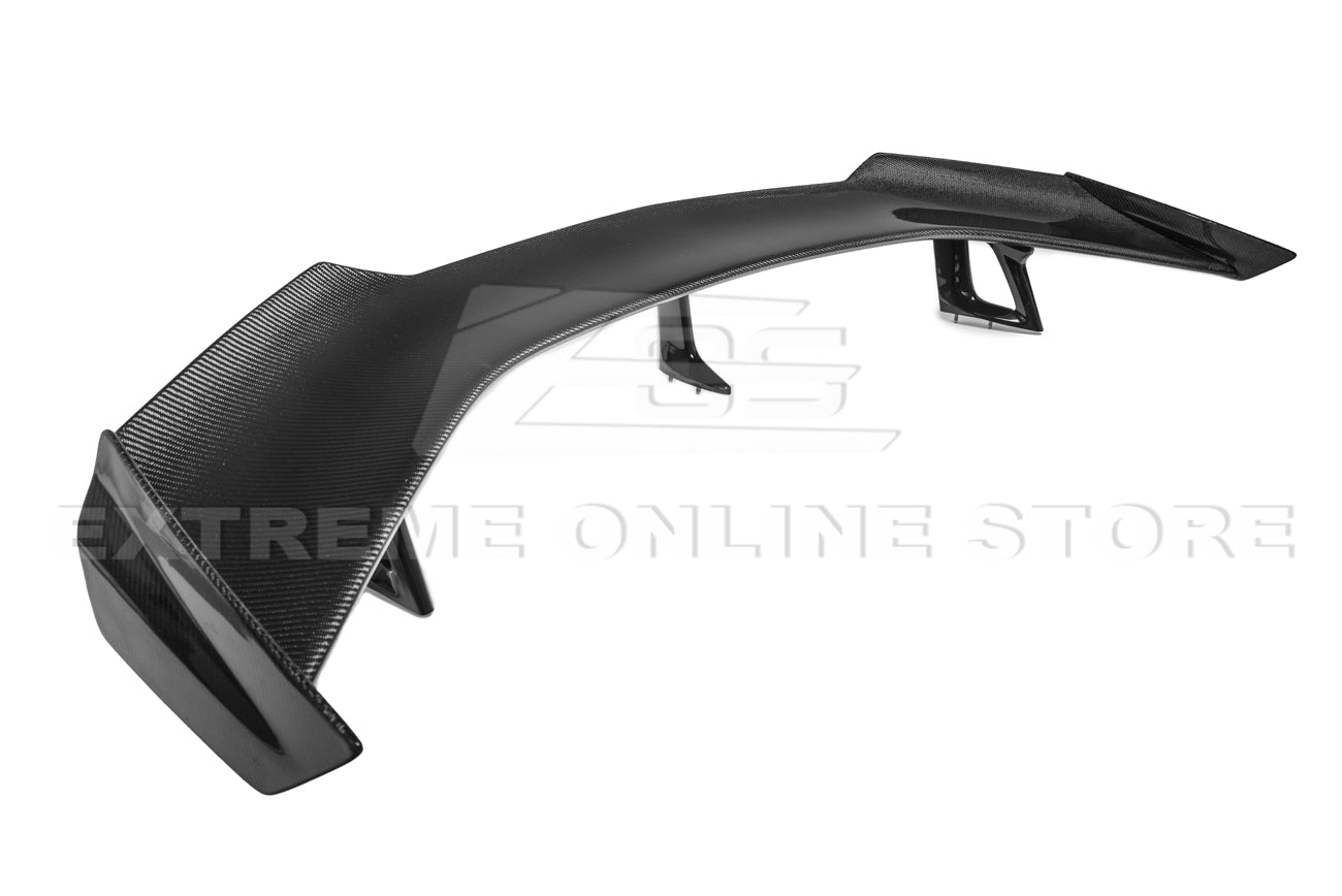 Chevrolet Camaro 6th Gen ZL1 1LE Style Gloss Black Carbon Fiber High Wing Rear Trunk Spoiler 2016-2024