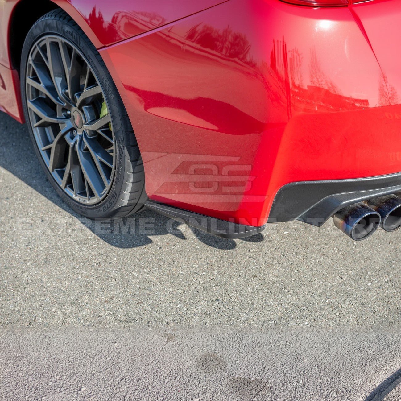 Subaru WRX STI VA CS Style Primer Black Carbon Fiber Rear Apron Lip 2015-2021