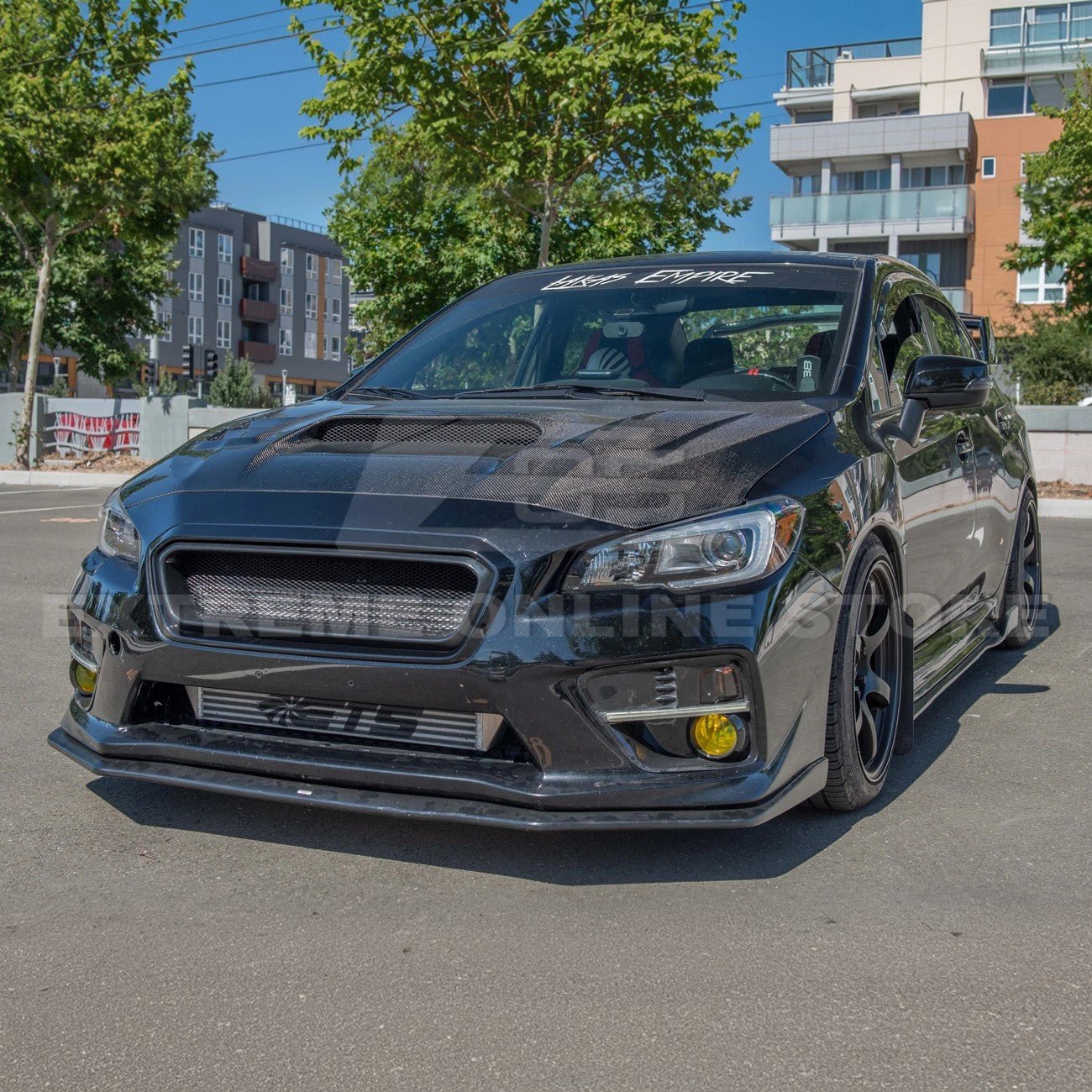 Subaru WRX STI VA CS Style Carbon Fiber Front Grille Cover 2015-2017