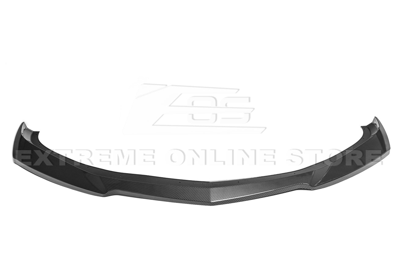 Chevrolet Camaro 6th Gen ZL1 Conversion Gloss Black Carbon Fiber Front Lip Splitter Side Skirts Kit 2019-2024