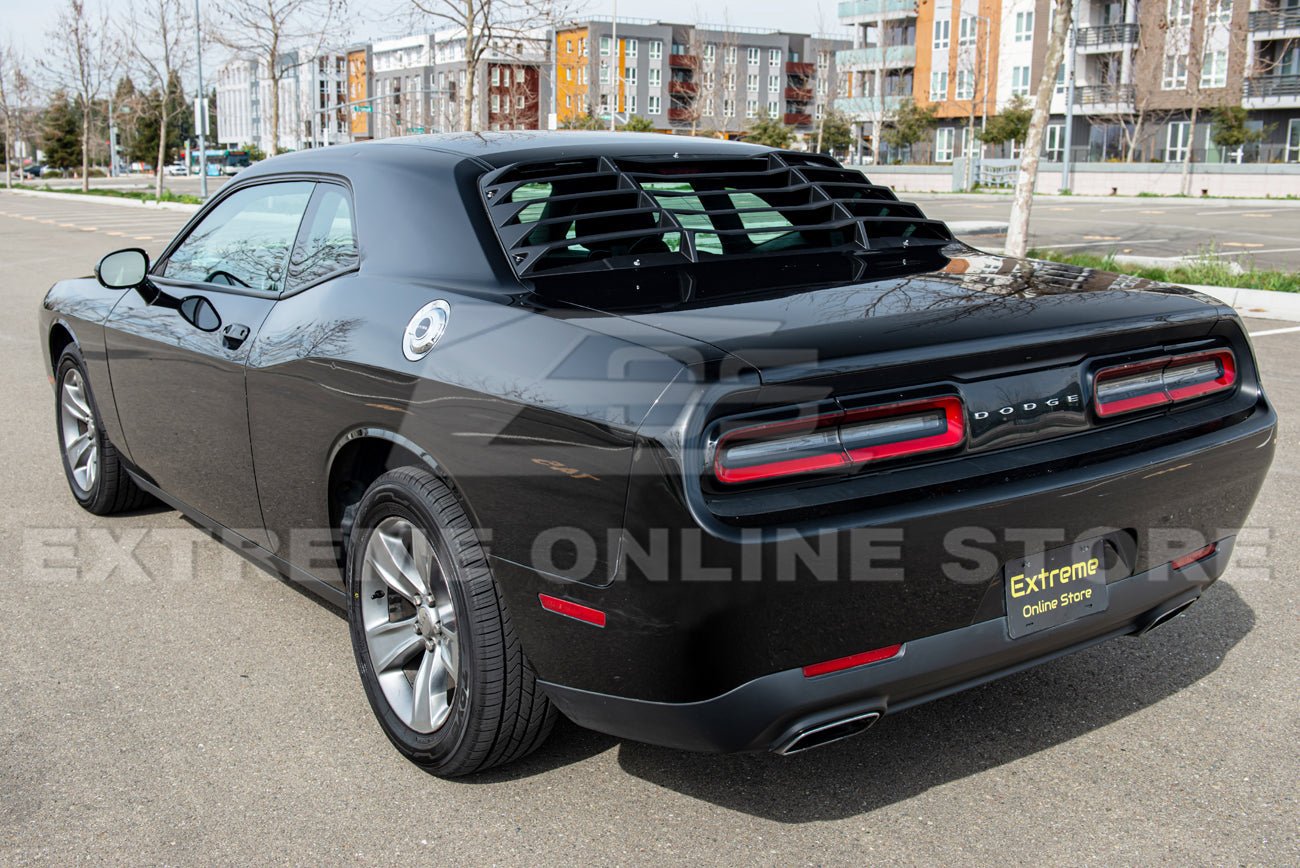 Dodge Challenger LC Primer Black Rear Window Louver Sun Shade Cover 2008-Up