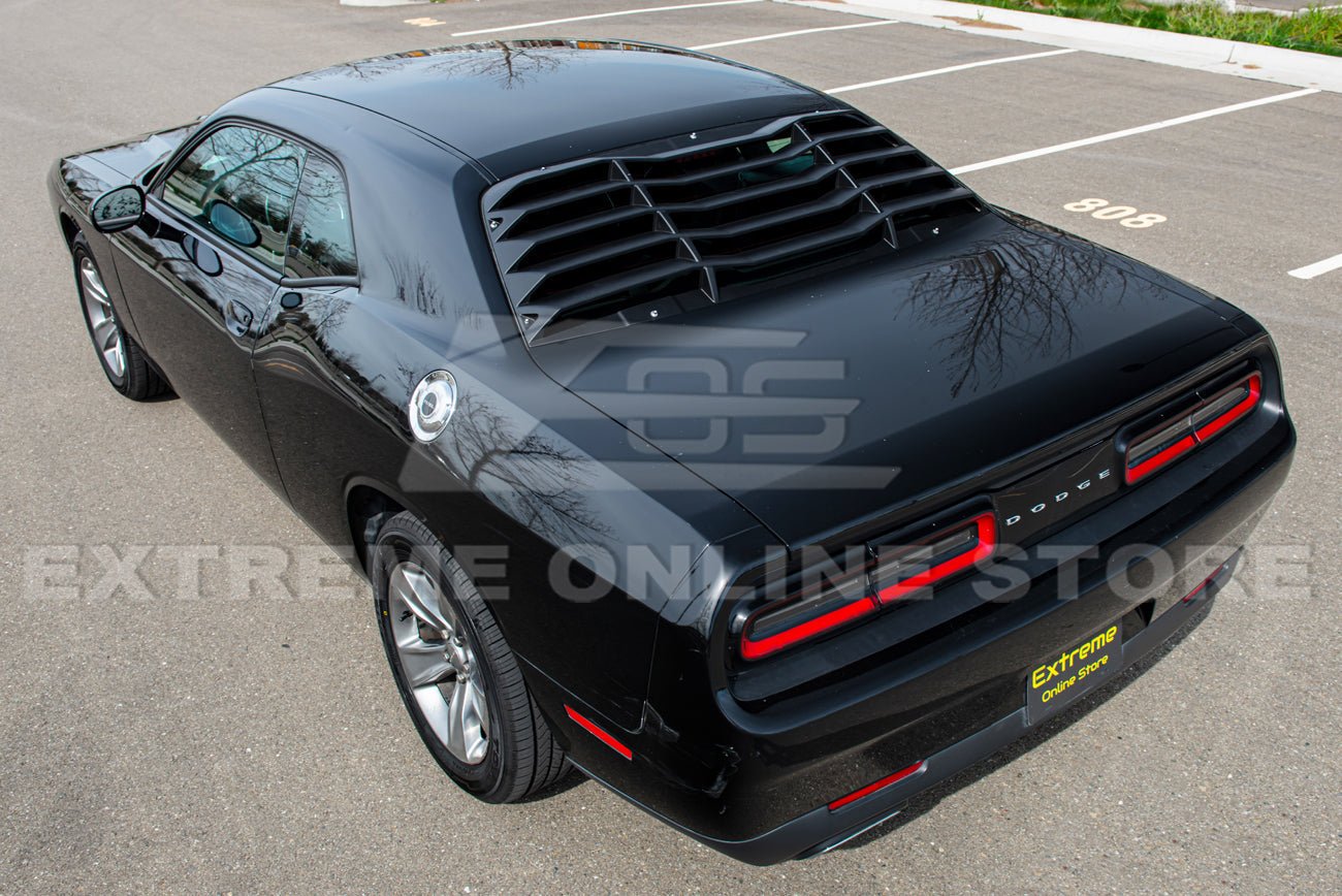 Dodge Challenger LC Primer Black Rear Window Louver Sun Shade Cover 2008-Up