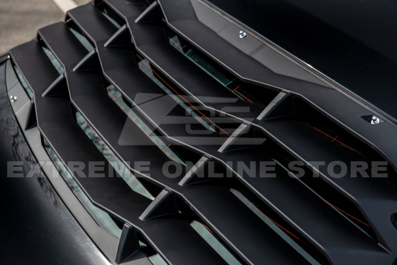 Dodge Challenger LC Primer Black Rear Window Louver Sun Shade Cover 2008-Up