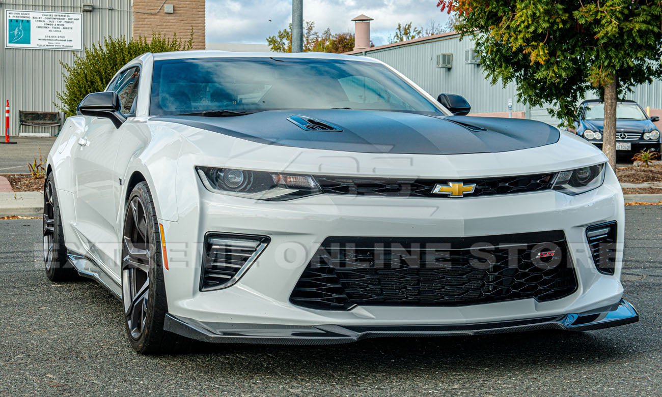 Chevrolet Camaro 6th Gen ZL1 Conversion Gloss Black Carbon Fiber Side Skirts 2016-2024