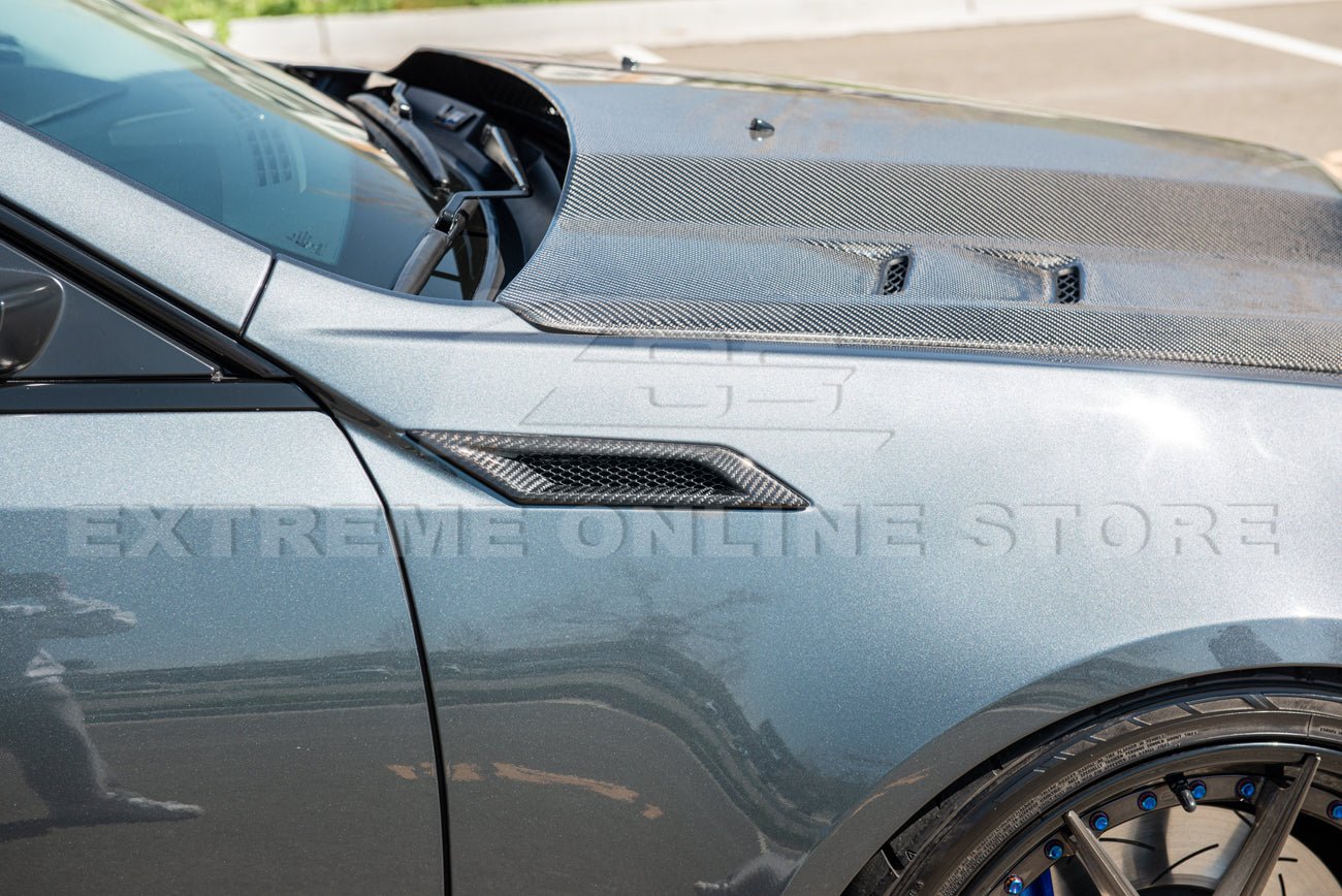 Cadillac CTS-V V2 Factory Style Dry Carbon Fiber Side Fender Vents 2009-2015