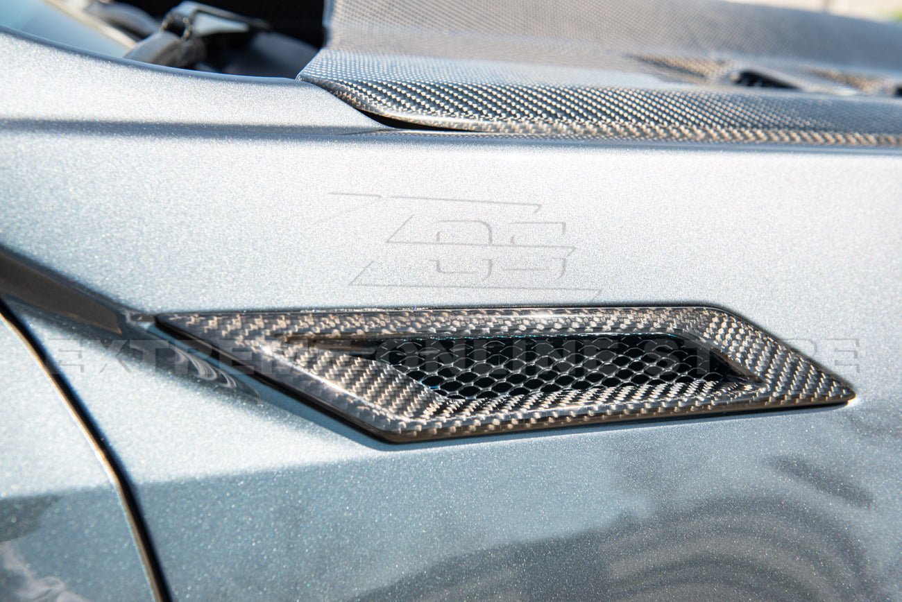 Cadillac CTS-V V2 Factory Style Dry Carbon Fiber Side Fender Vents 2009-2015