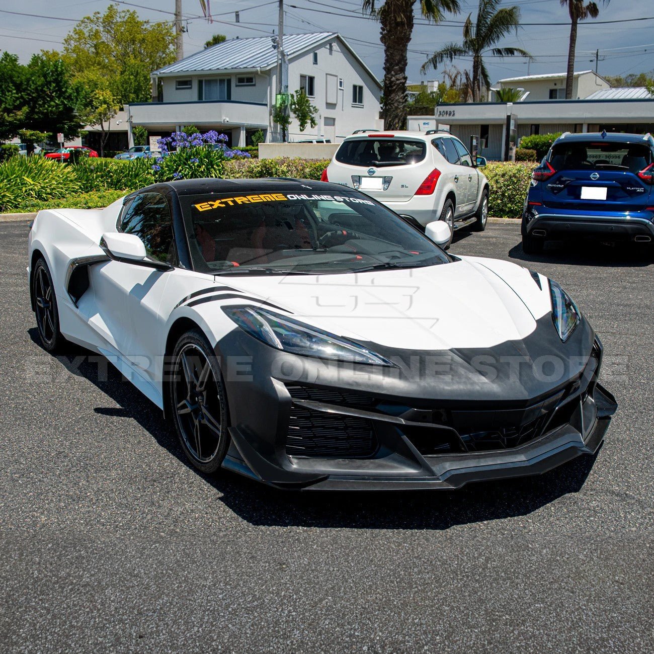 Chevrolet Corvette C8 Z06 Conversion Style Unpainted Front Bumper Kit 2020-2024