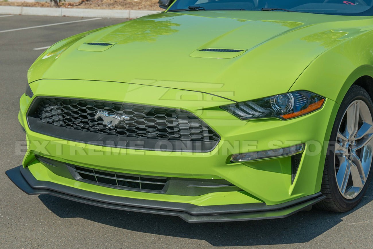 Ford Mustang S550 Facelift GT EcoBoost Front Splitter Lip Primer Black 2018-2022