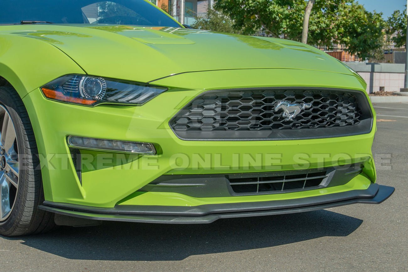 Ford Mustang S550 Facelift GT EcoBoost Front Splitter Lip Primer Black 2018-2022