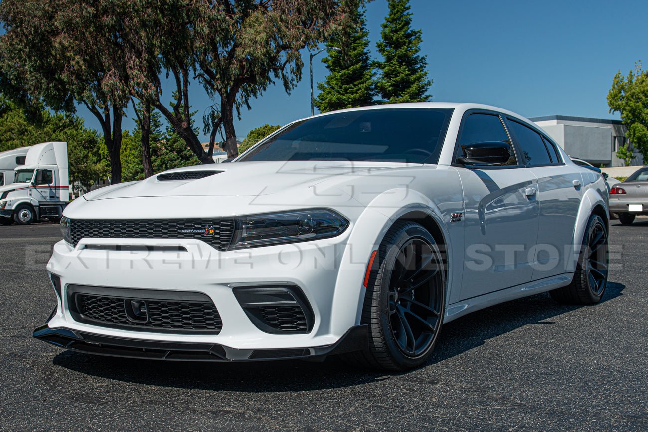 Dodge Charger LD SRT Widebody Performance Style Matte Gloss Black Front Lip Splitter 2020-Up