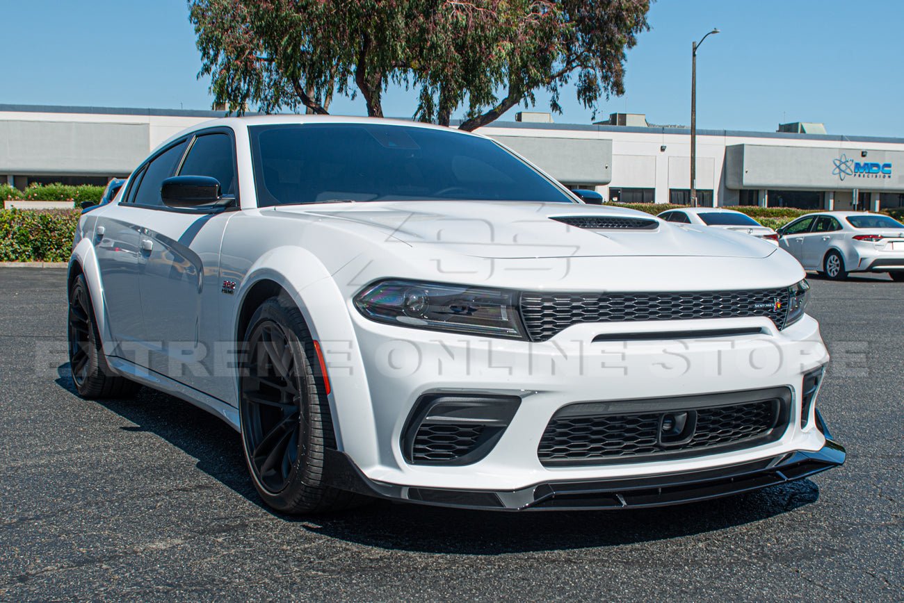 Dodge Charger LD SRT Widebody Performance Style Matte Gloss Black Front Lip Splitter 2020-Up