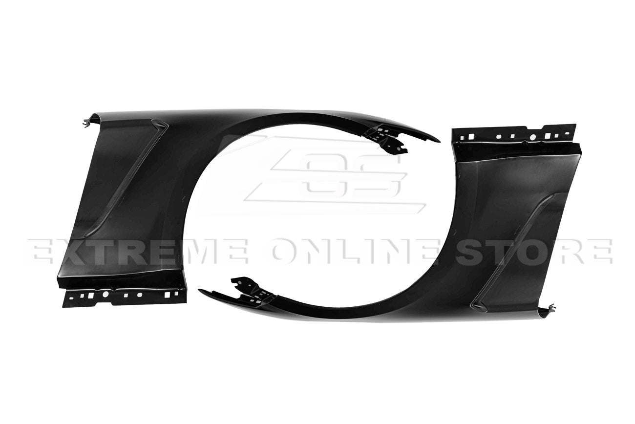 Ford Mustang S550 GT350 Style Front Side Fenders Primer Black 2015-2017