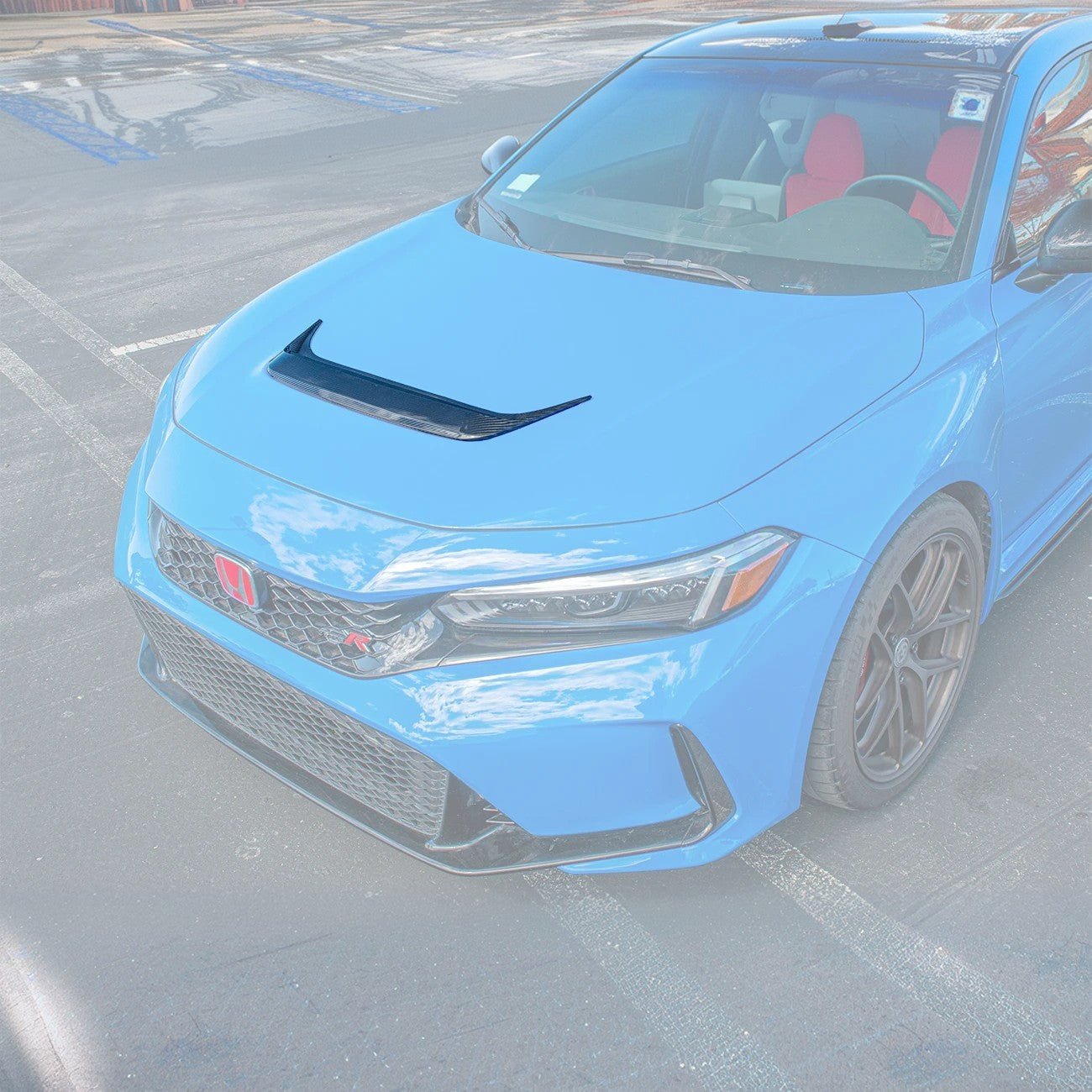 Honda Civic Type R FL5 Carbon Fiber Front Hood Vent Cover 2023-Up