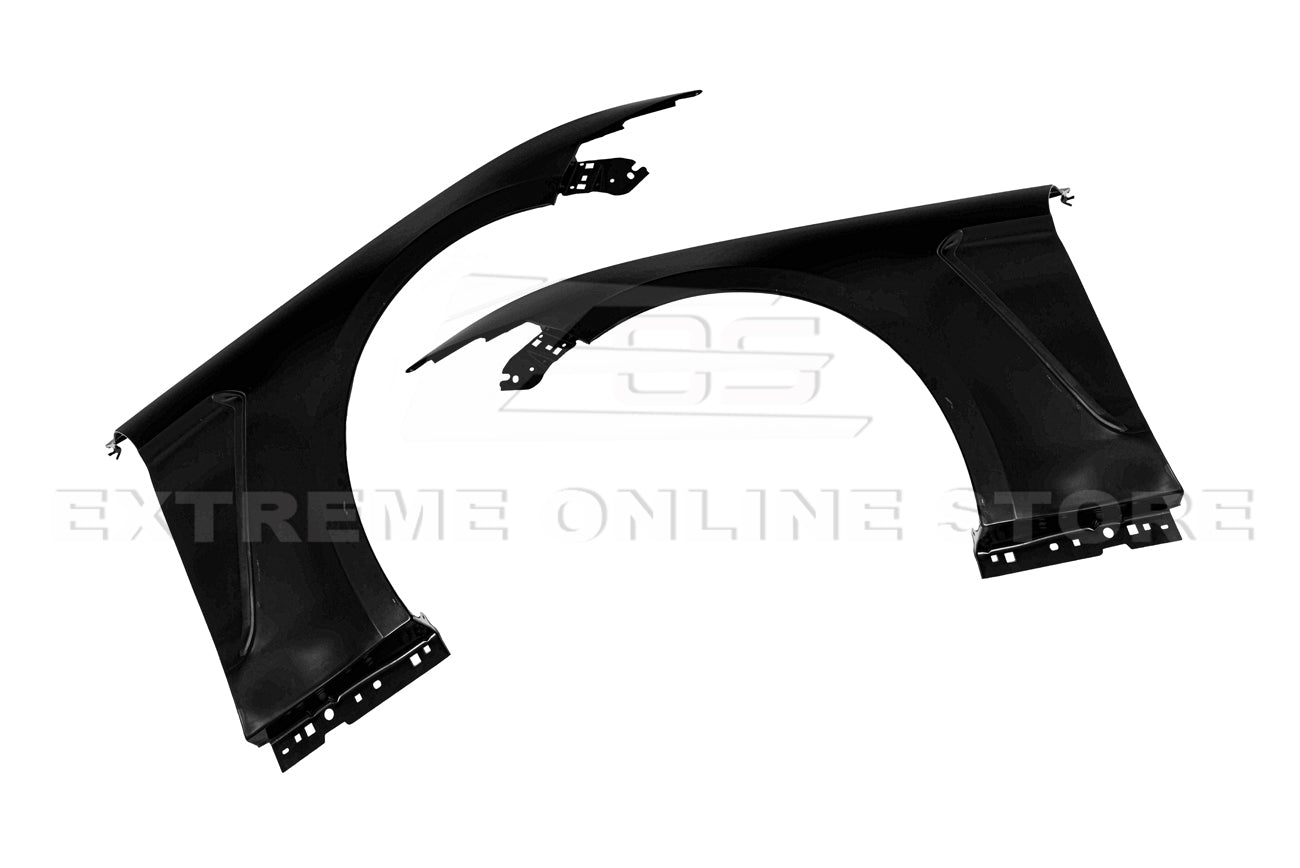 Ford Mustang S550 GT350 Style Front Side Fenders Primer Black 2015-2017