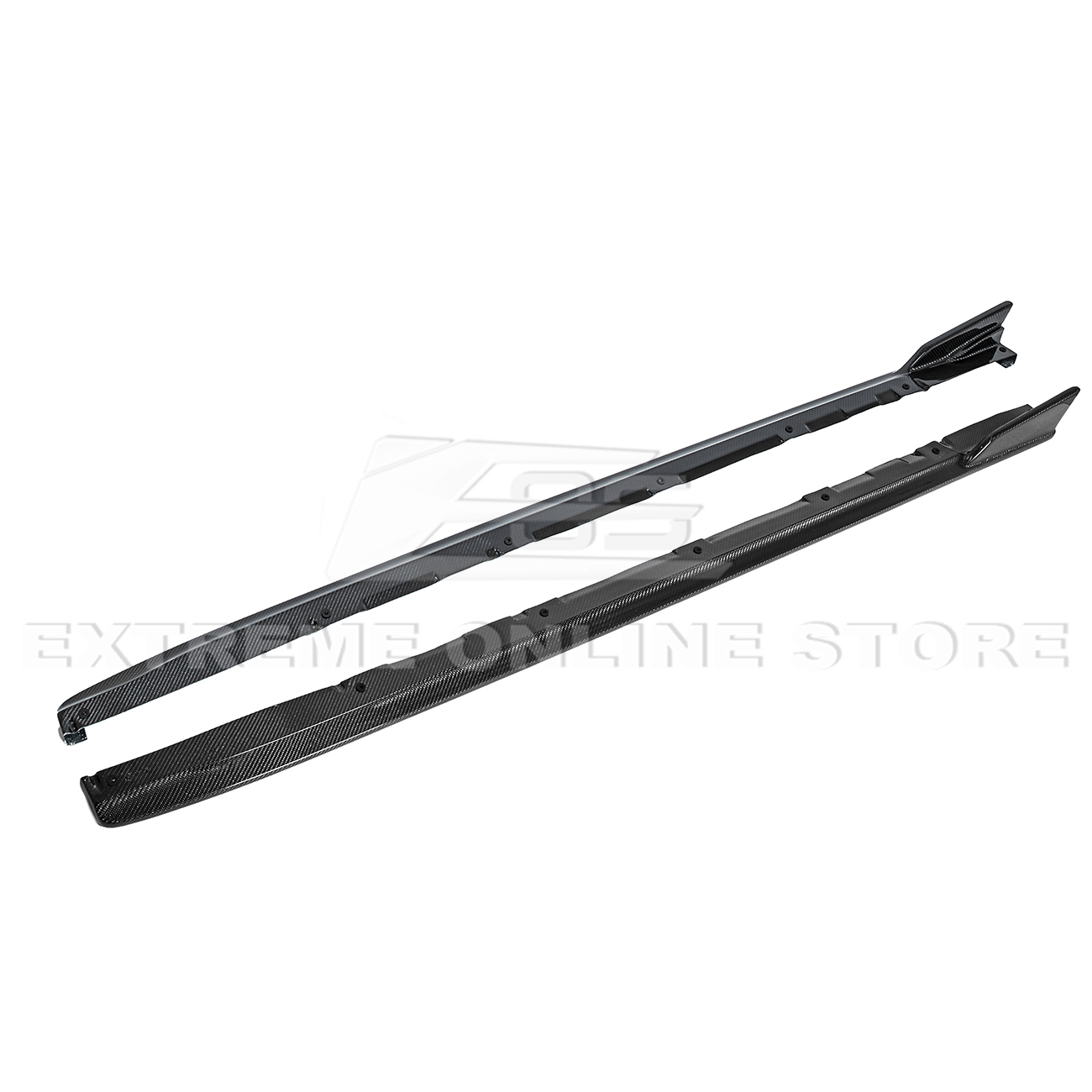 Subaru WRX STI VA CS Version 2 Carbon Fiber Primer Black Side Skirts Rocker Panels 2015-2021