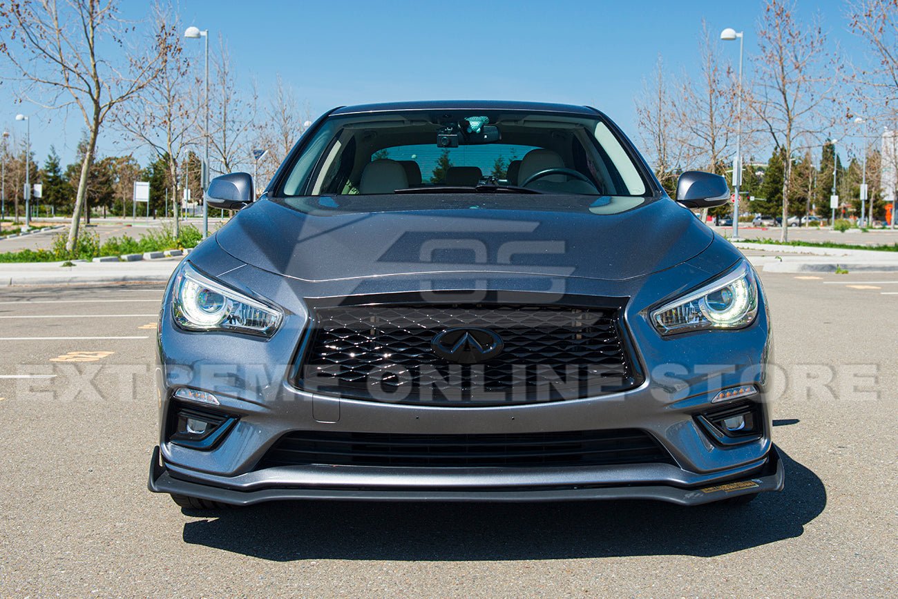 Infiniti Q50 Gloss Black Front Bumper Grille Cover 2018-Up