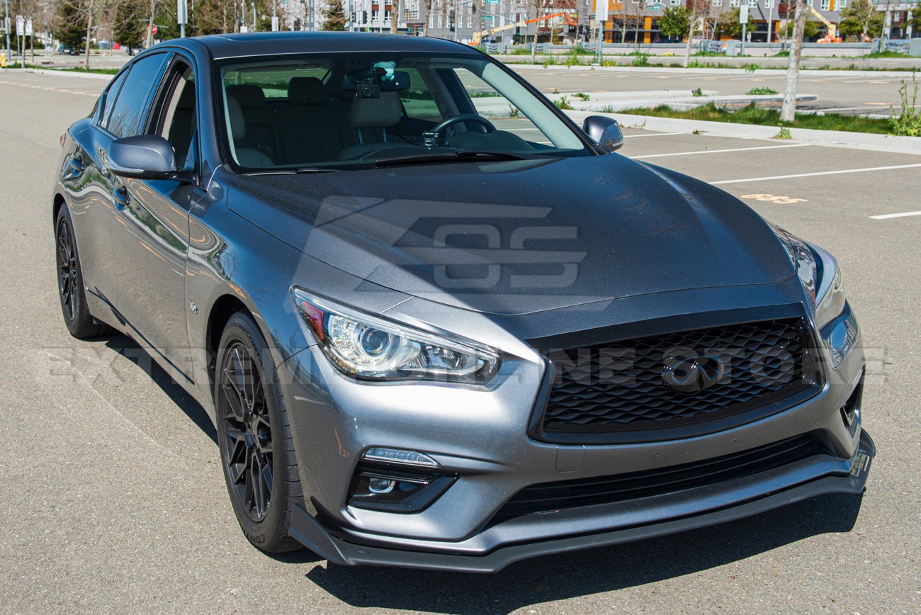 Infiniti Q50 Gloss Black Front Bumper Grille Cover 2018-Up