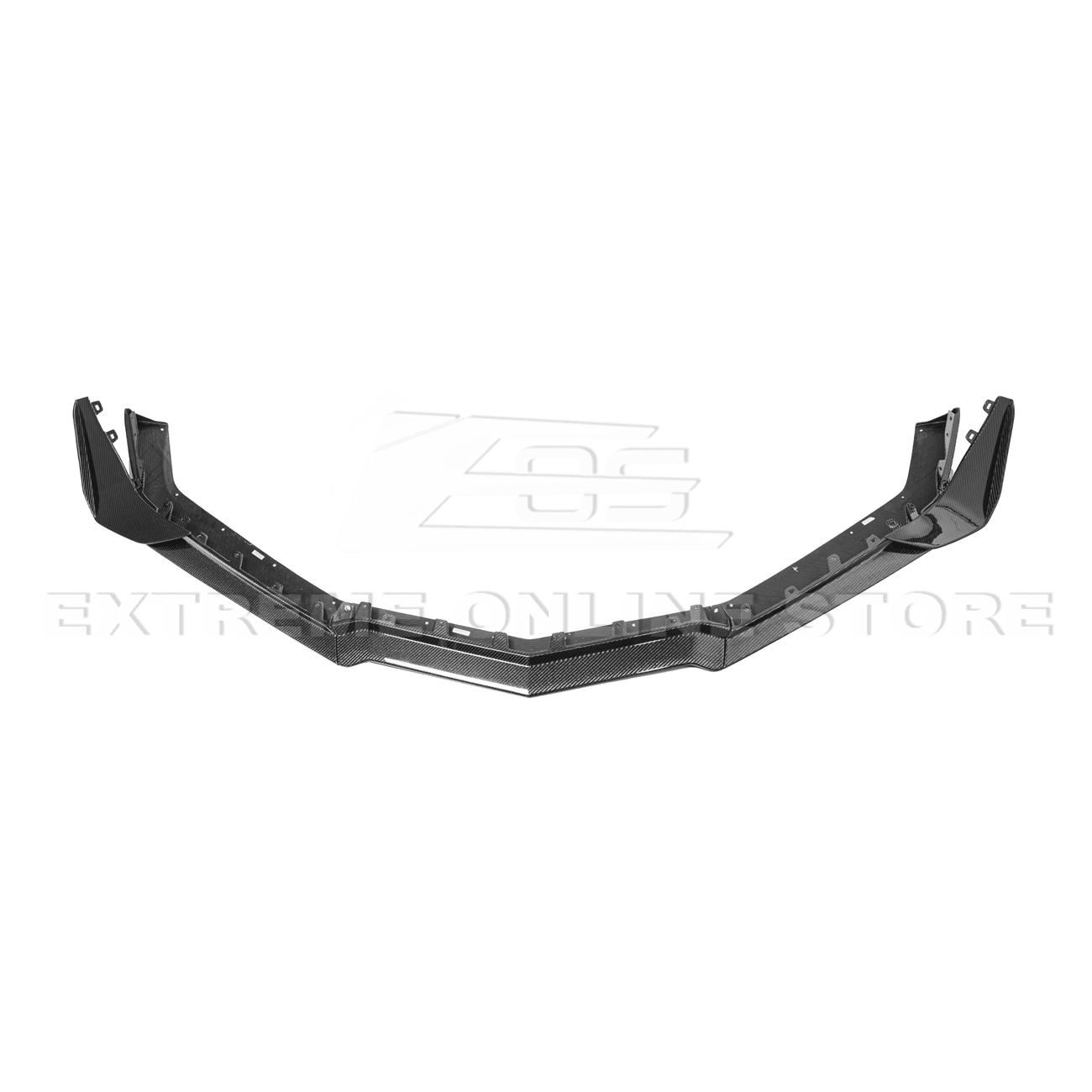 Chevrolet Corvette C8 Z06 Z07 Style Carbon Fiber Front Splitter and Canards Kit 2023-Up
