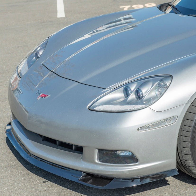 Chevrolet Corvette C6 ZR1 Primer Black Front Splitter (2005–2013)