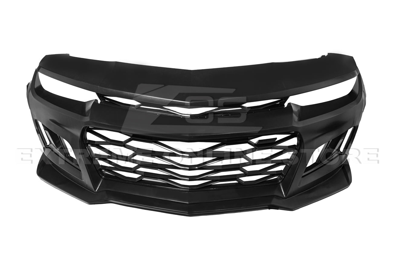 Chevrolet Camaro 5th Gen ZL1 Style Primed Black Front Bumper Kit 2014-2015