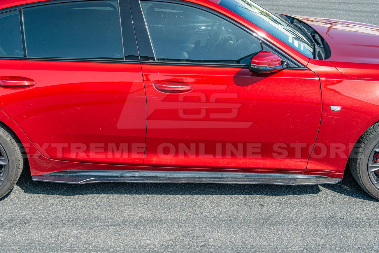 Cadillac CT5 Carbon Package Style Dry Carbon Fiber Side Skirts 2020-Up