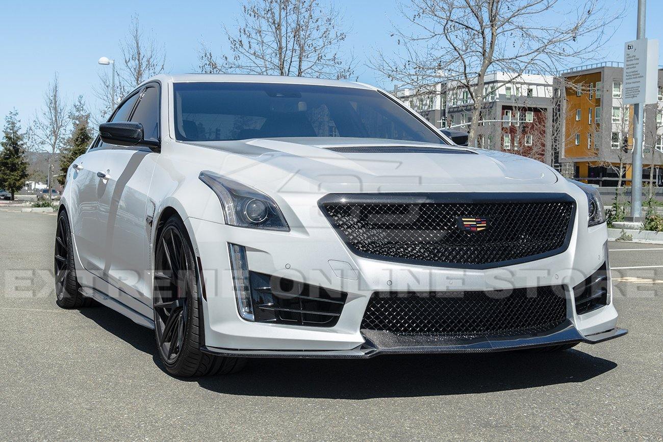 2016-Present Cadillac CTS-V Carbon Fiber Side Skirts Rocker Panels - Extreme Online Store