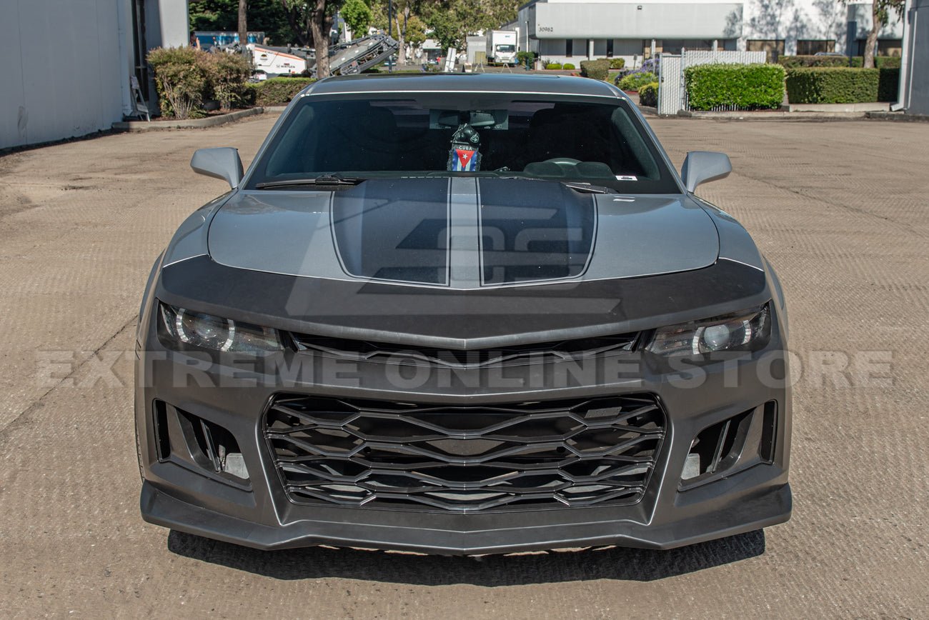 Chevrolet Camaro 5th Gen ZL1 Style Primed Black Front Bumper Kit 2014-2015