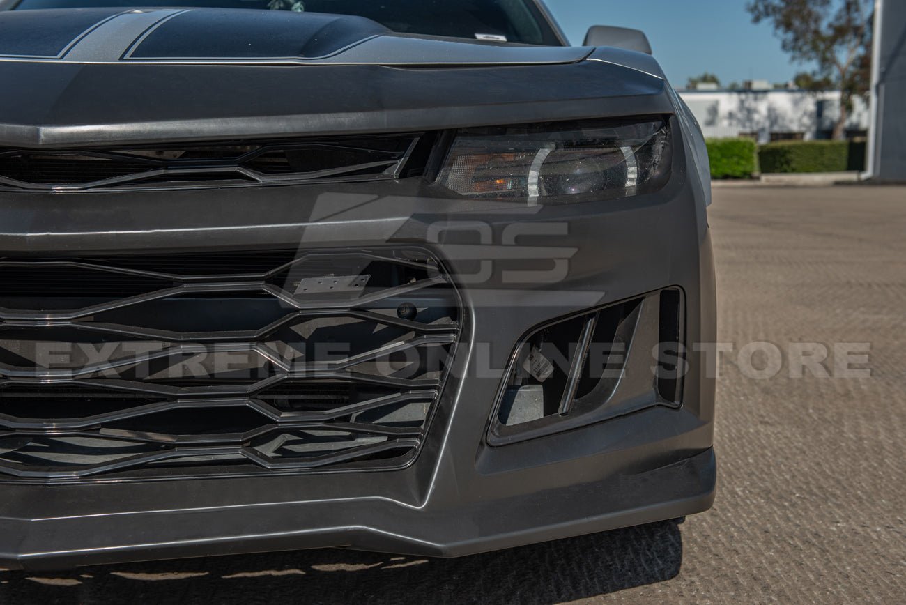 Chevrolet Camaro 5th Gen ZL1 Style Primed Black Front Bumper Kit 2014-2015