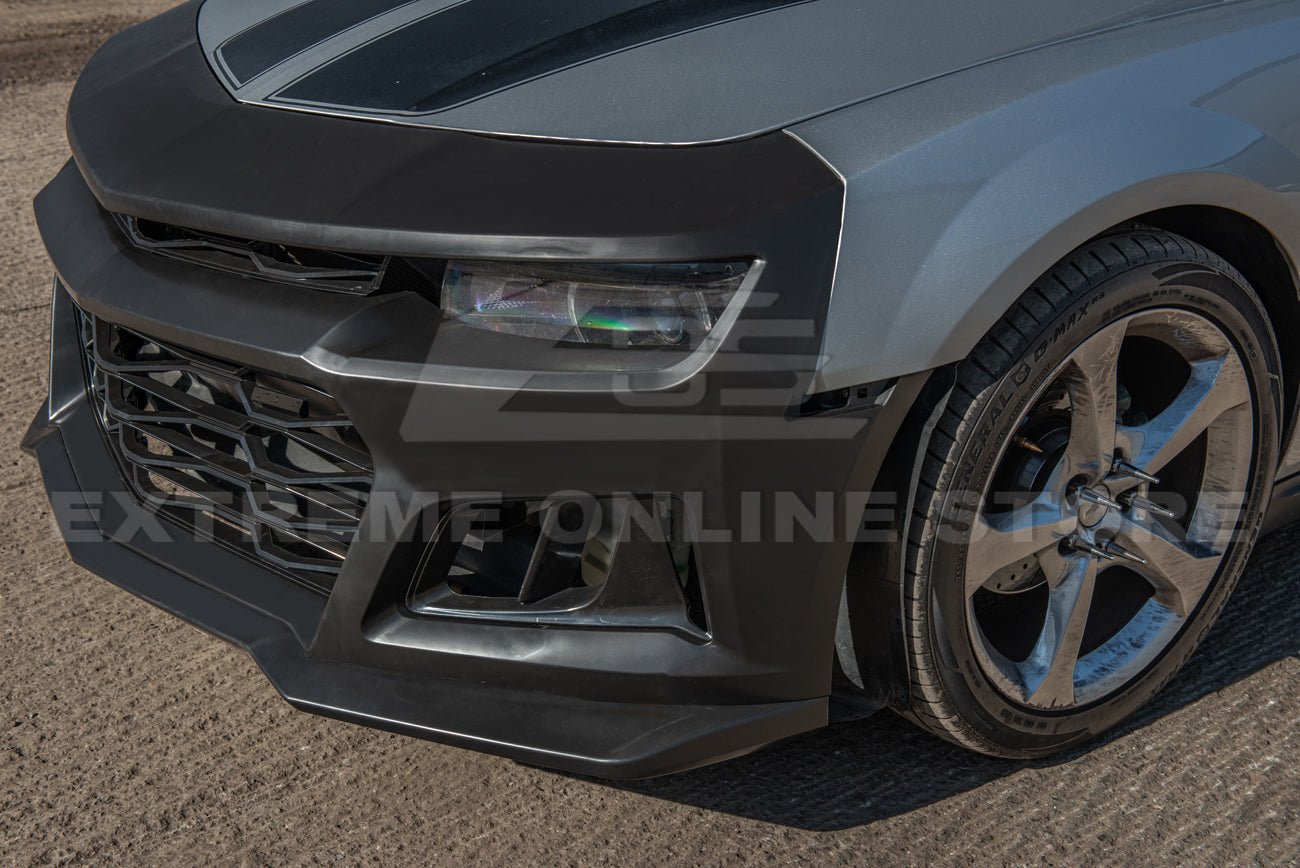 Chevrolet Camaro 5th Gen ZL1 Style Primed Black Front Bumper Kit 2014-2015