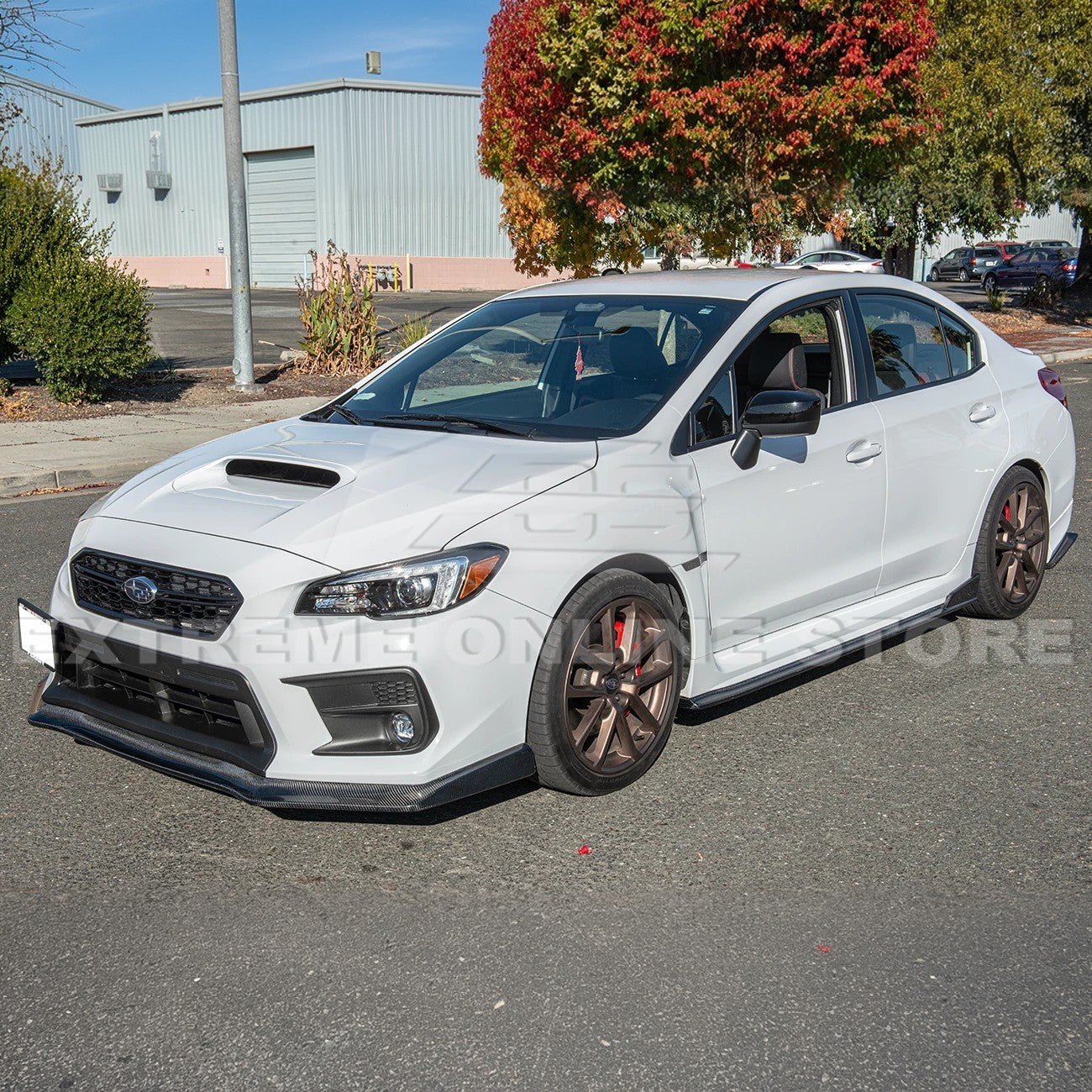 Subaru WRX STI VA CS Version 2 Carbon Fiber Primer Black Side Skirts Rocker Panels 2015-2021