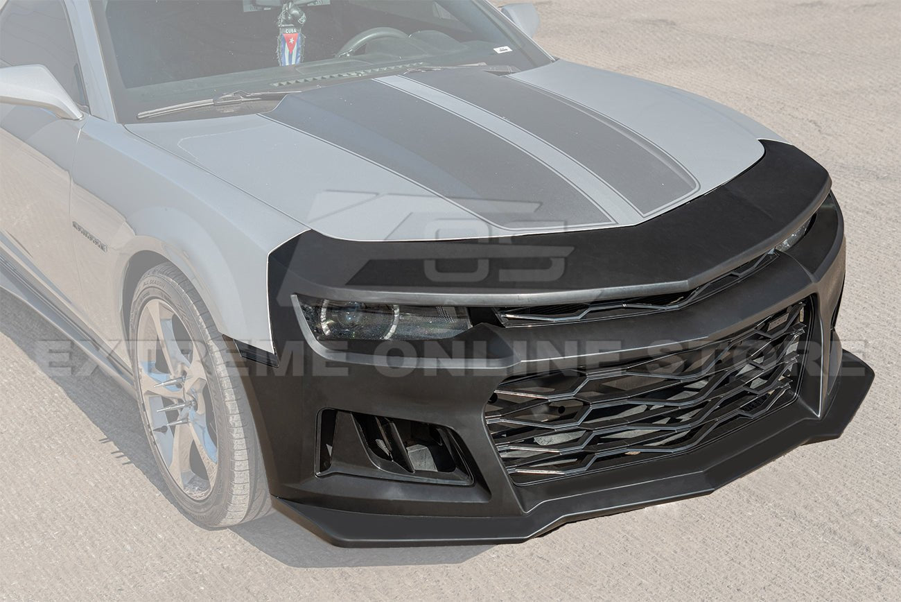 Chevrolet Camaro 5th Gen ZL1 Style Primed Black Front Bumper Kit 2014-2015