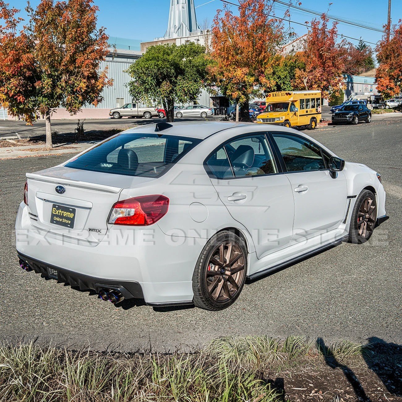 Subaru WRX STI VA CS Style Carbon Fiber Primer Black Side Skirts Rocker Panels 2015-2021