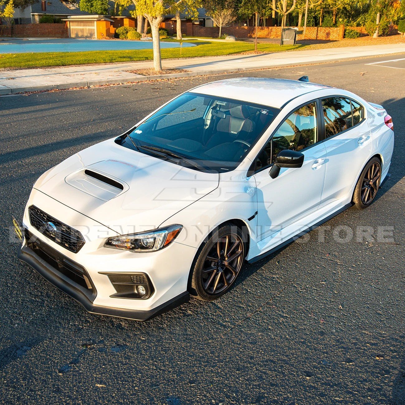 Subaru WRX STI VA CS Style Carbon Fiber Primer Black Side Skirts Rocker Panels 2015-2021