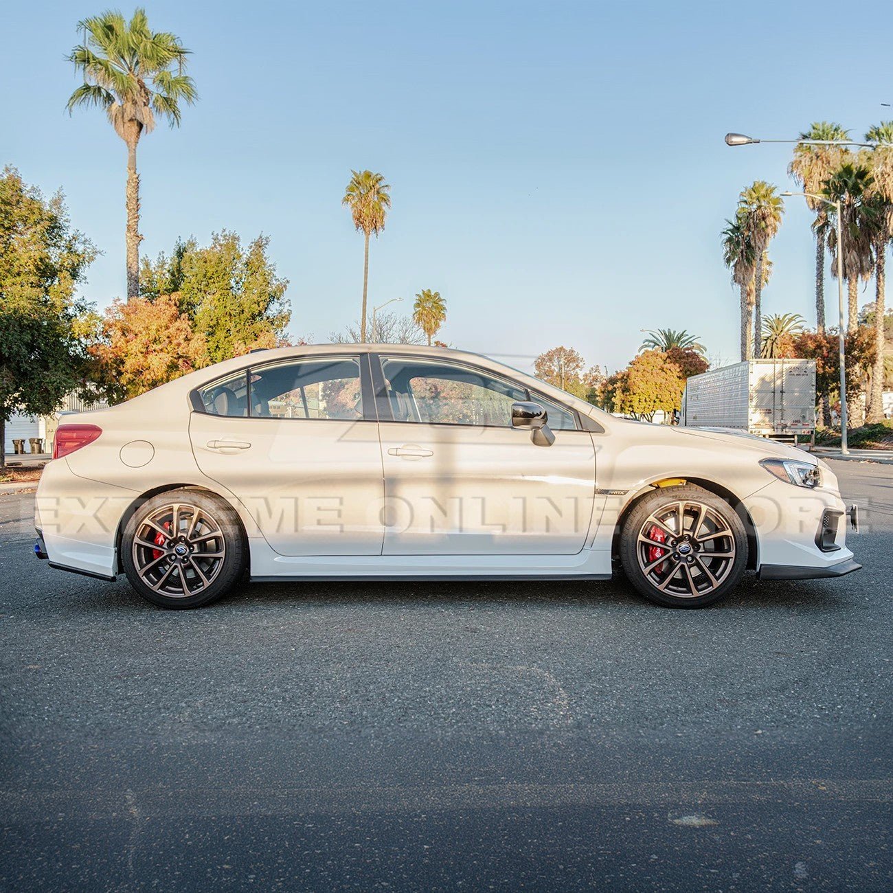 Subaru WRX STI VA CS Style Carbon Fiber Primer Black Side Skirts Rocker Panels 2015-2021
