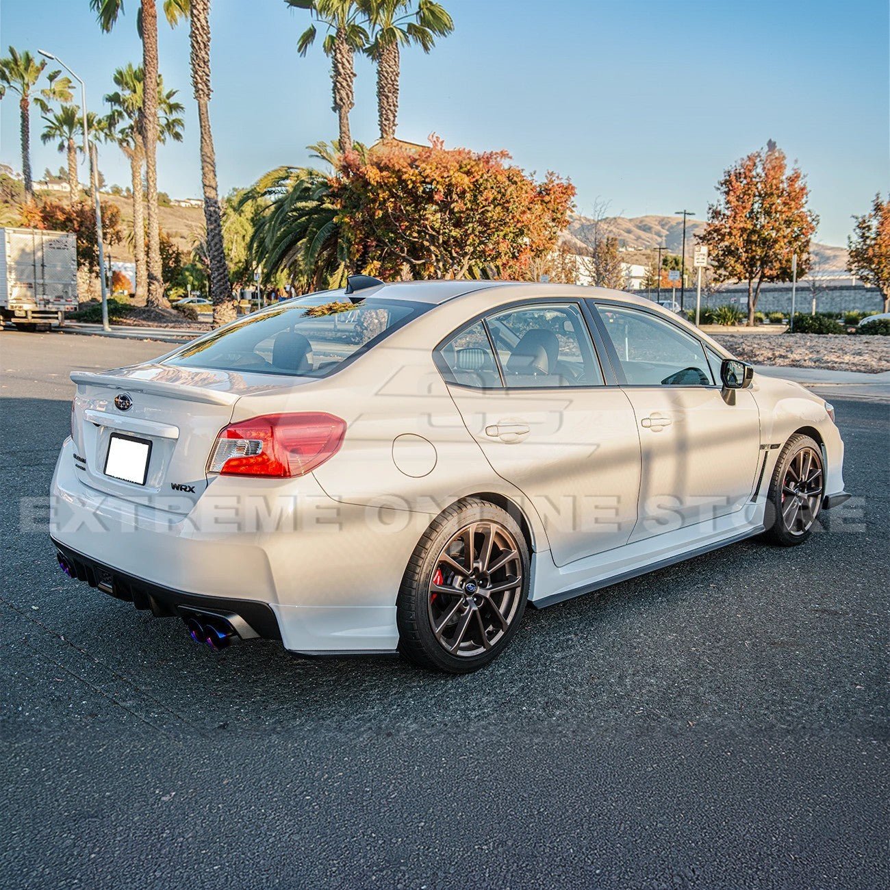 Subaru WRX STI VA CS Style Carbon Fiber Primer Black Side Skirts Rocker Panels 2015-2021