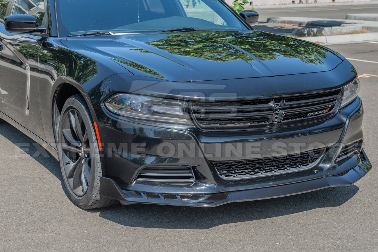 Dodge Charger LD SRT Style Gloss Black Front Lip Splitter 2015-Up