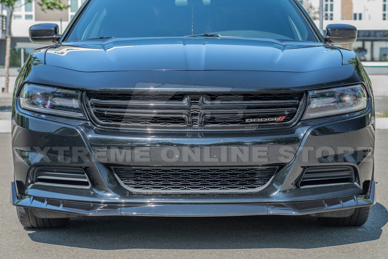 Dodge Charger LD SRT Style Gloss Black Front Lip Splitter 2015-Up