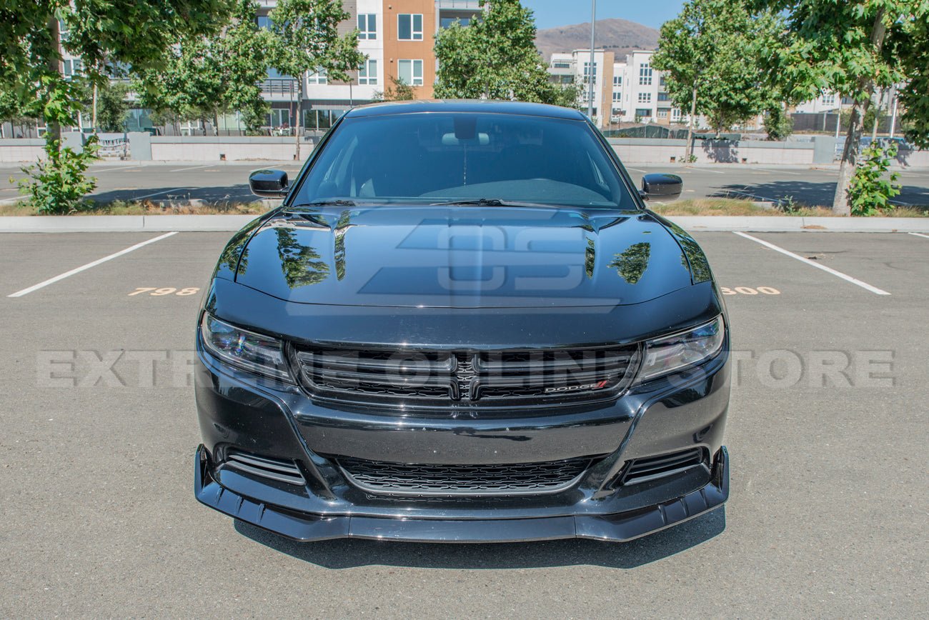 Dodge Charger LD SRT Style Gloss Black Front Lip Splitter 2015-Up