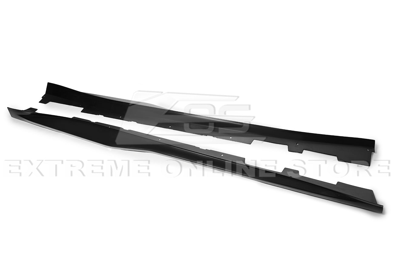 Chevrolet Camaro 6th Gen ZL1 Conversion Gloss Black Carbon Fiber Side Skirts 2016-2024