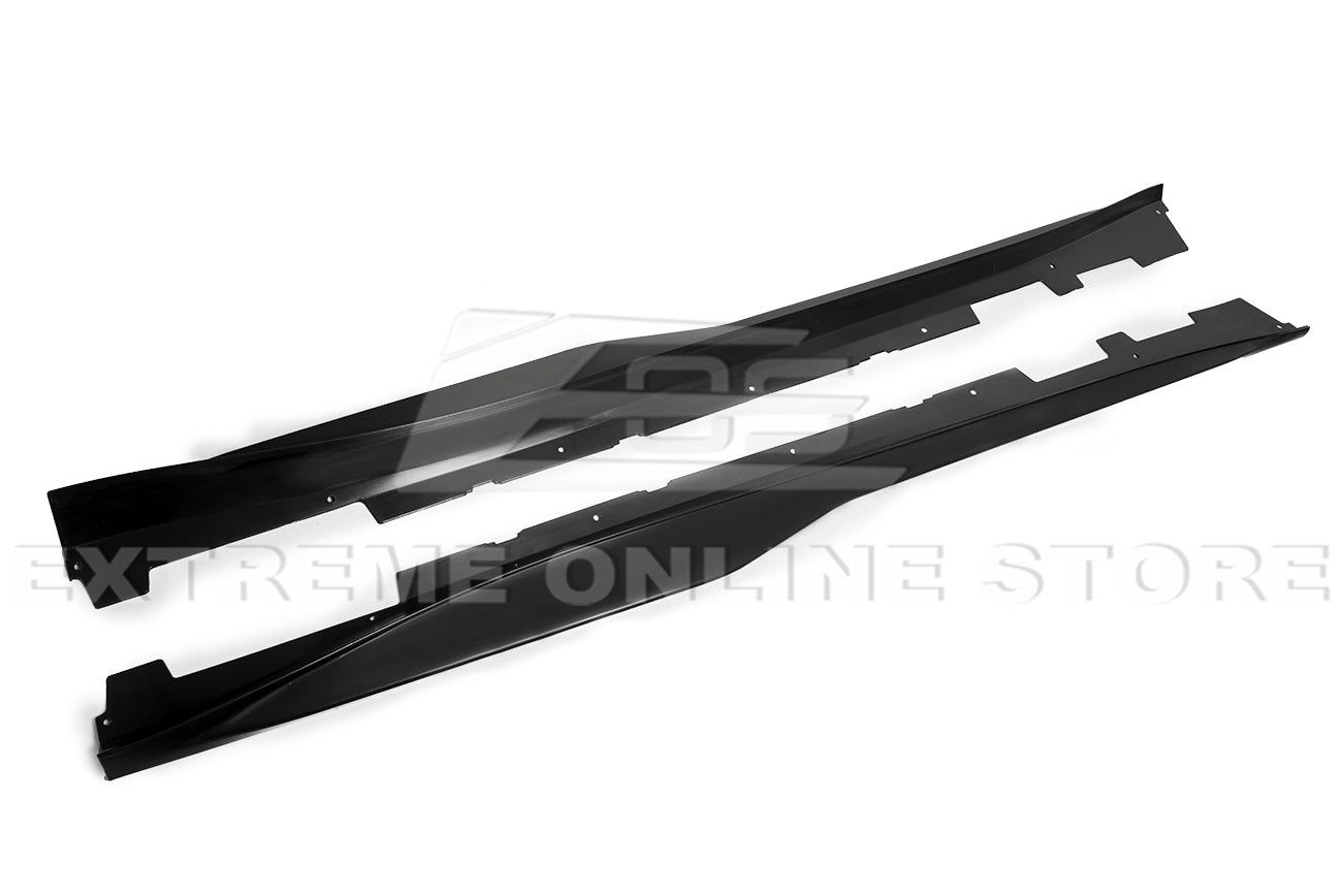 Chevrolet Camaro 6th Gen ZL1 Conversion Gloss Black Carbon Fiber Side Skirts 2016-2024