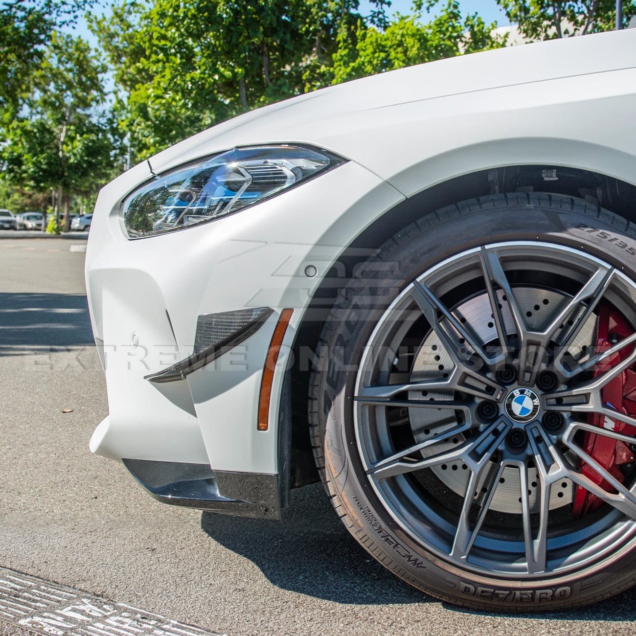 BMW G80 M3 G82 G83 M4 M Performance Style Carbon Fiber Front Bumper Canard Splitters 2021-Up