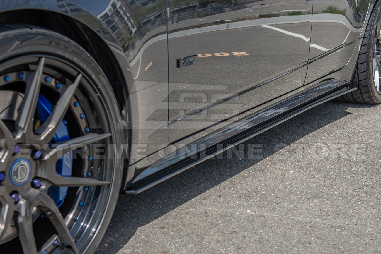 Cadillac CTS-V Sedan Wagon EOS Style Black Side Skirts 2009-2015