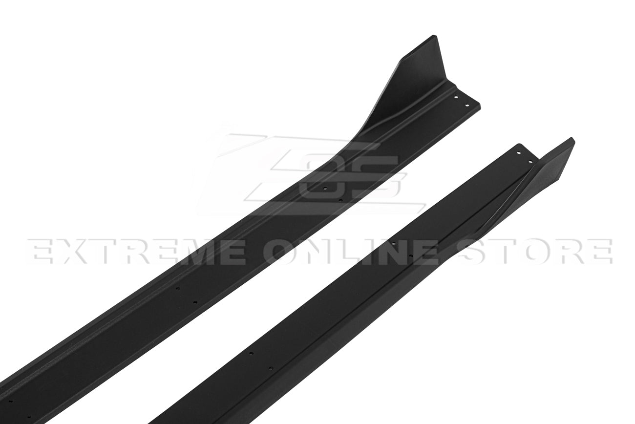 Ford Mustang S550 GT350R Style Matte Black Side Skirts 2015-2023