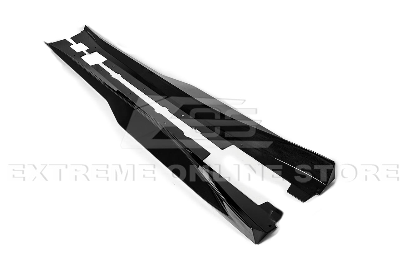 Chevrolet Camaro 6th Gen ZL1 Conversion Gloss Black Carbon Fiber Side Skirts 2016-2024