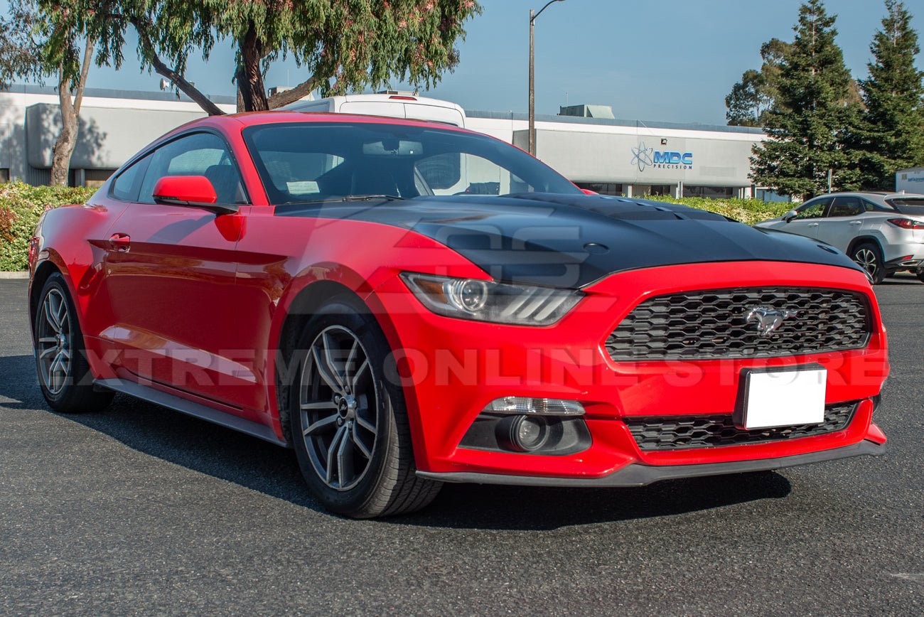 Ford Mustang S550 GT500 Style Primed Black Aluminum Front Hood 2015-2023