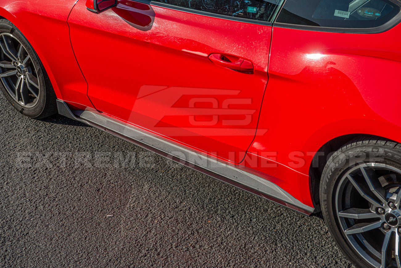 Ford Mustang S550 GT350R Style Matte Black Side Skirts 2015-2023