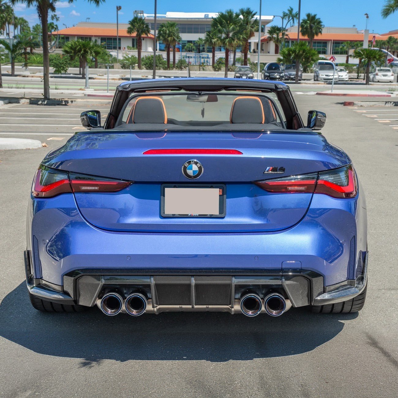 BMW G82 G83 M4 M Performance Style Carbon Fiber Rear Apron Lip Splitter 2021-Up