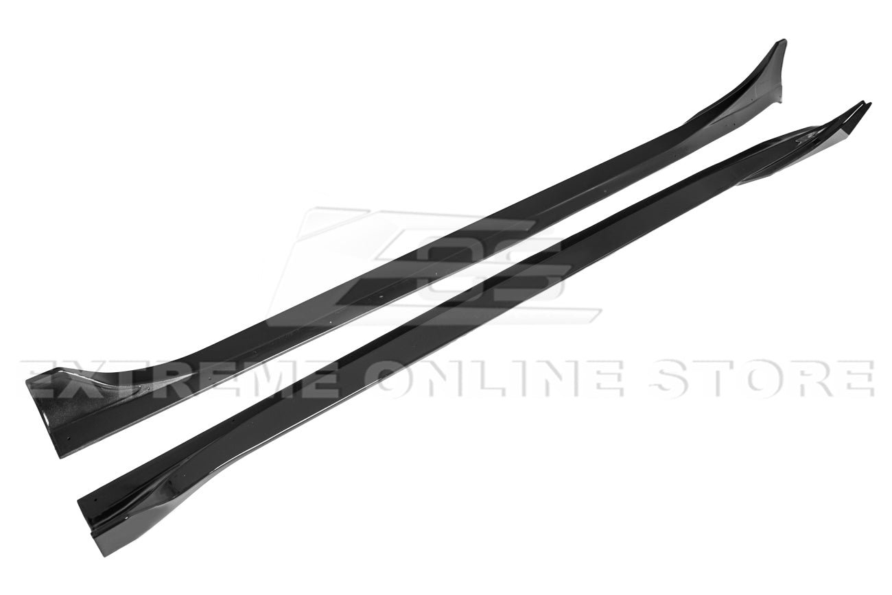 Tesla Model 3 Performance Style Gloss Black Front Splitter Side Skirts Kit 2017-2023